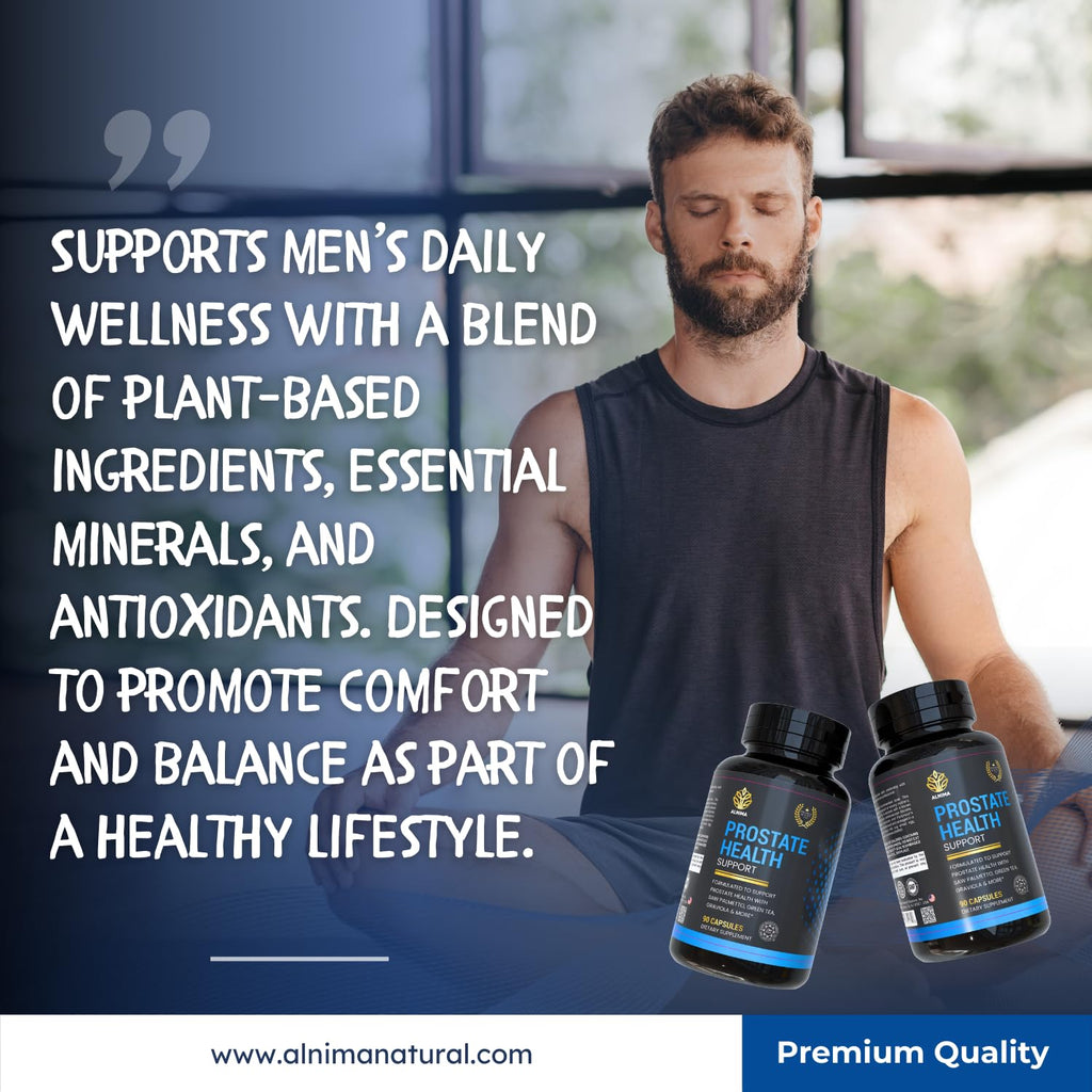 PROSTATE HEALTH Support Supplement – Saw Palmetto, Beta-Sitosterol, Zinc, Selenium & Herbal Blend – Halal Certified – Men’s Wellness Formula – 90 Capsules