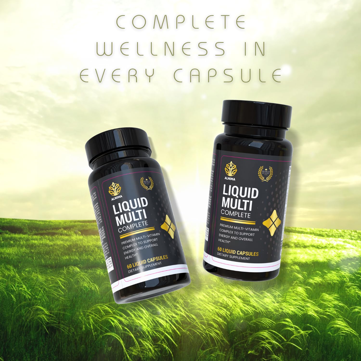 LIQUID MULTIVITAMIN Complete – 25+ Vitamins & Minerals with Superfood Antioxidants – Halal Certified – Immune, Energy & Metabolism Support – 60 Liquid Capsules – Made in USA