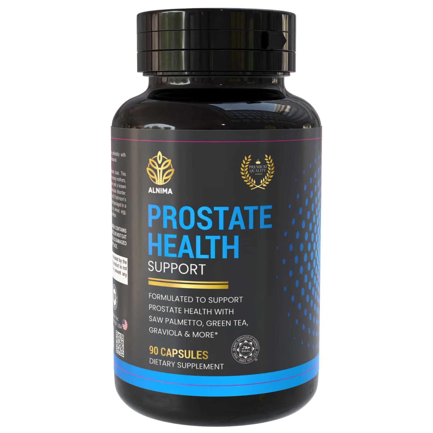 PROSTATE HEALTH Support Supplement – Saw Palmetto, Beta-Sitosterol, Zinc, Selenium & Herbal Blend – Halal Certified – Men’s Wellness Formula – 90 Capsules