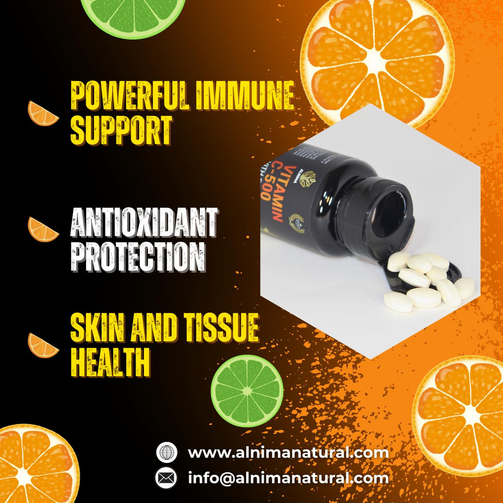 VITAMIN C500 mg with Rose HIPS – Immune Support Supplement – Antioxidant Tablets – Halal Certified – 100 Count – Made in USA – Non-GMO – Supports Skin & Collagen Health